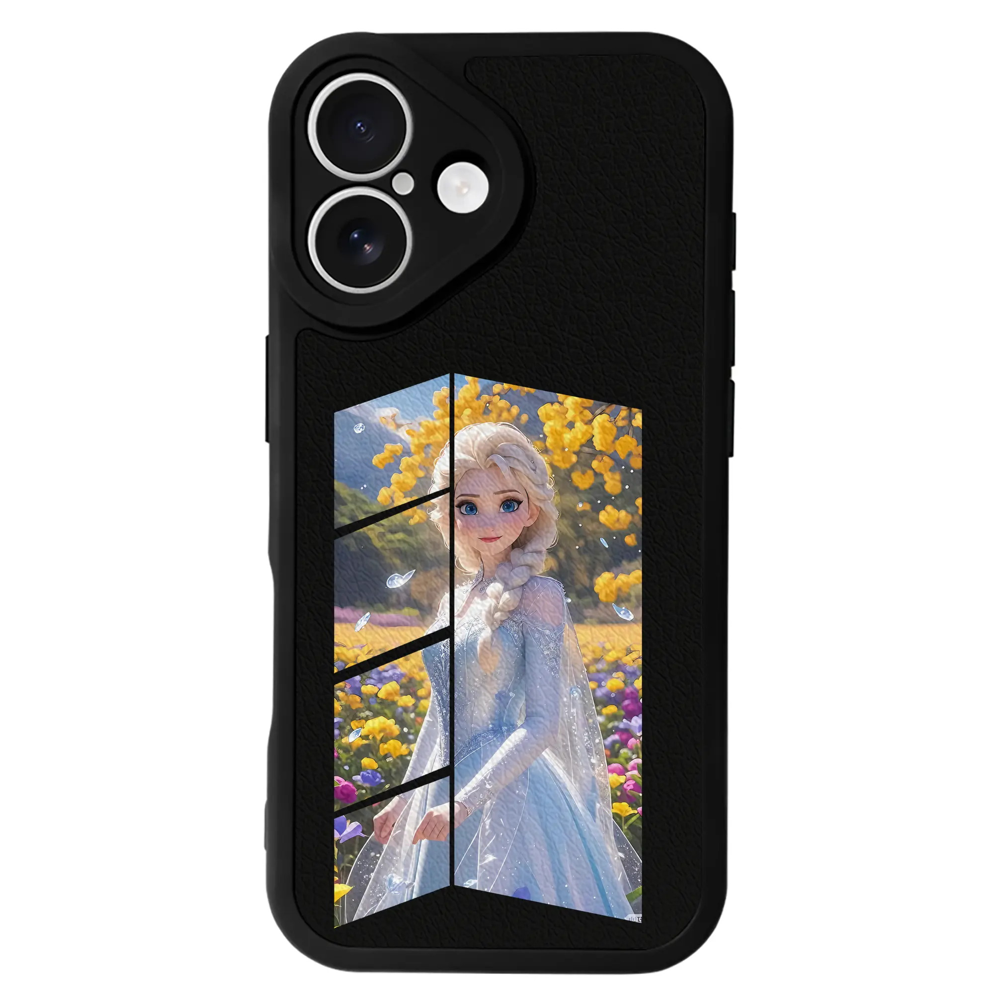 アナと雪の女王(Frozen) グッズ エルサ(Elsa) - IPhone 16シリーズ対応 ・ シリコンスマホケース ・ レザー調 ・ 高精度フィット ・ 耐衝撃 ・ ワイヤレス充電対応 ・ 精密カット
